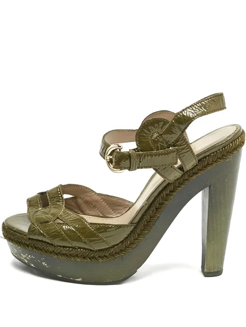 2024 Patent Leather Platform Sandals