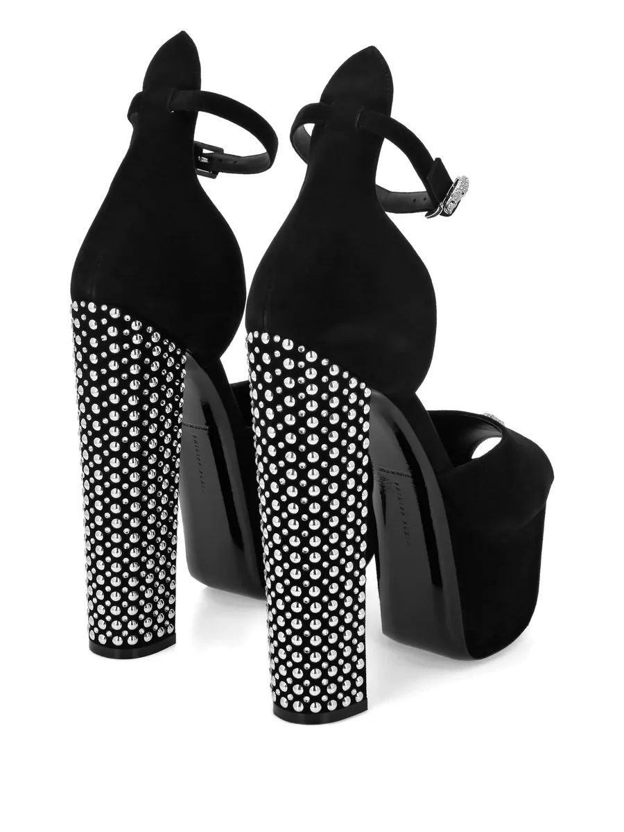 high heel platform sandals studs and strass 8