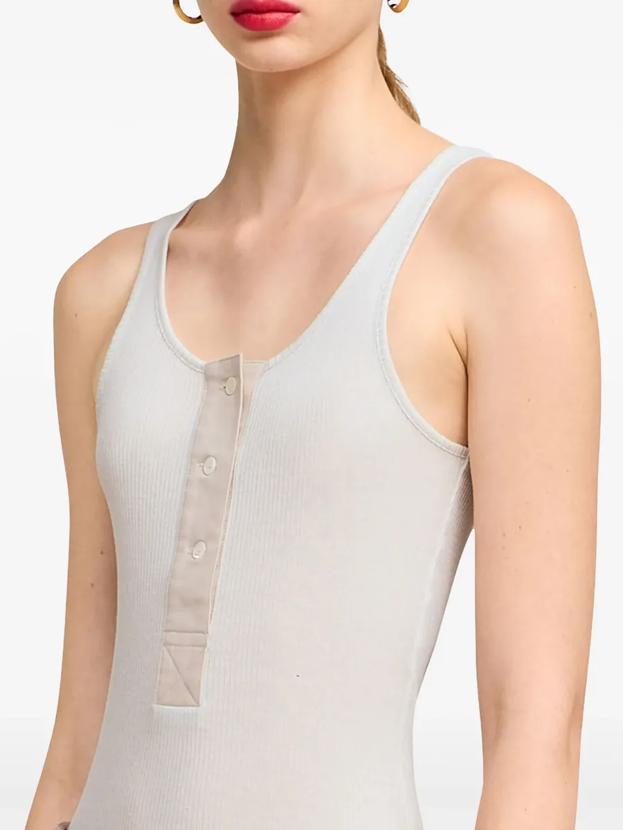 button-front cotton-rib tank top 12