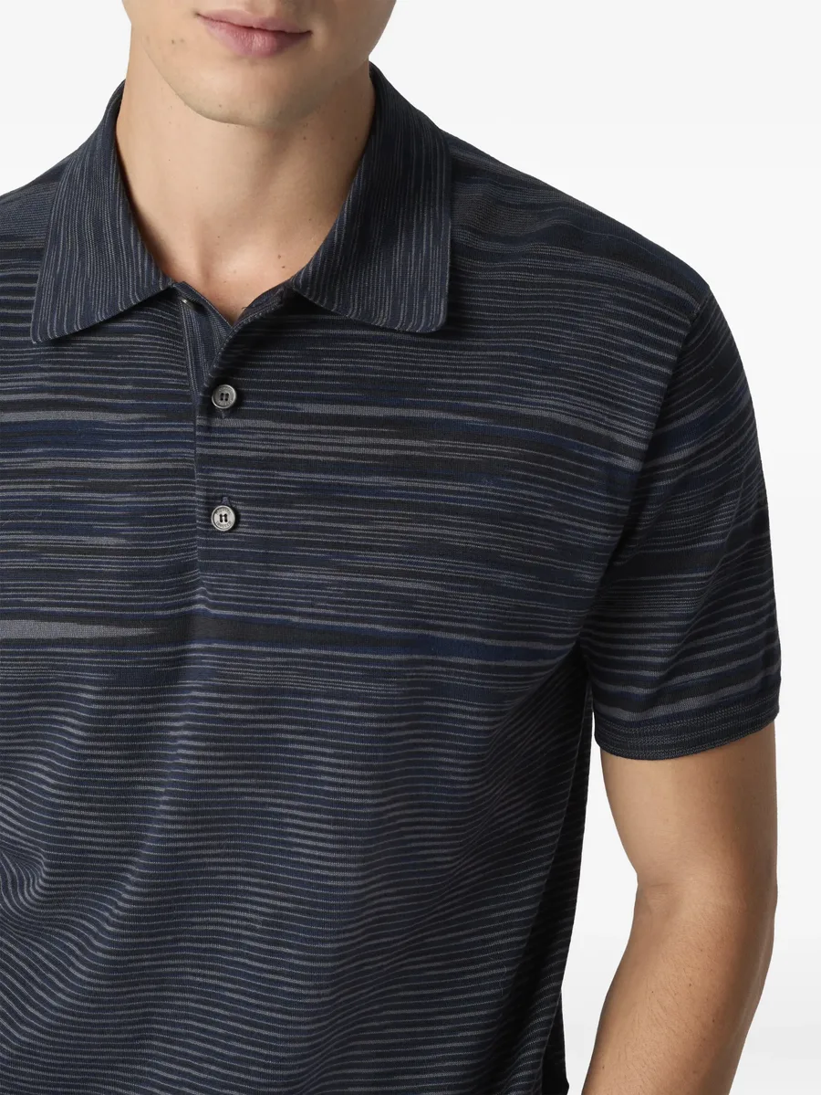 striped-pattern polo shirt 7