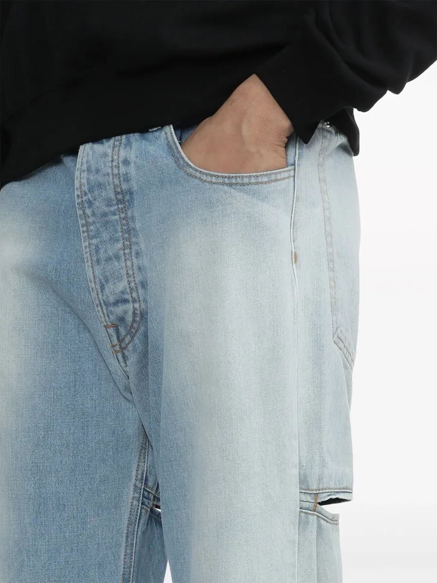 cut-out straight-leg jeans 9