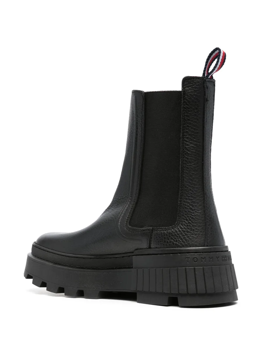 round-toe leather ankle boots 5