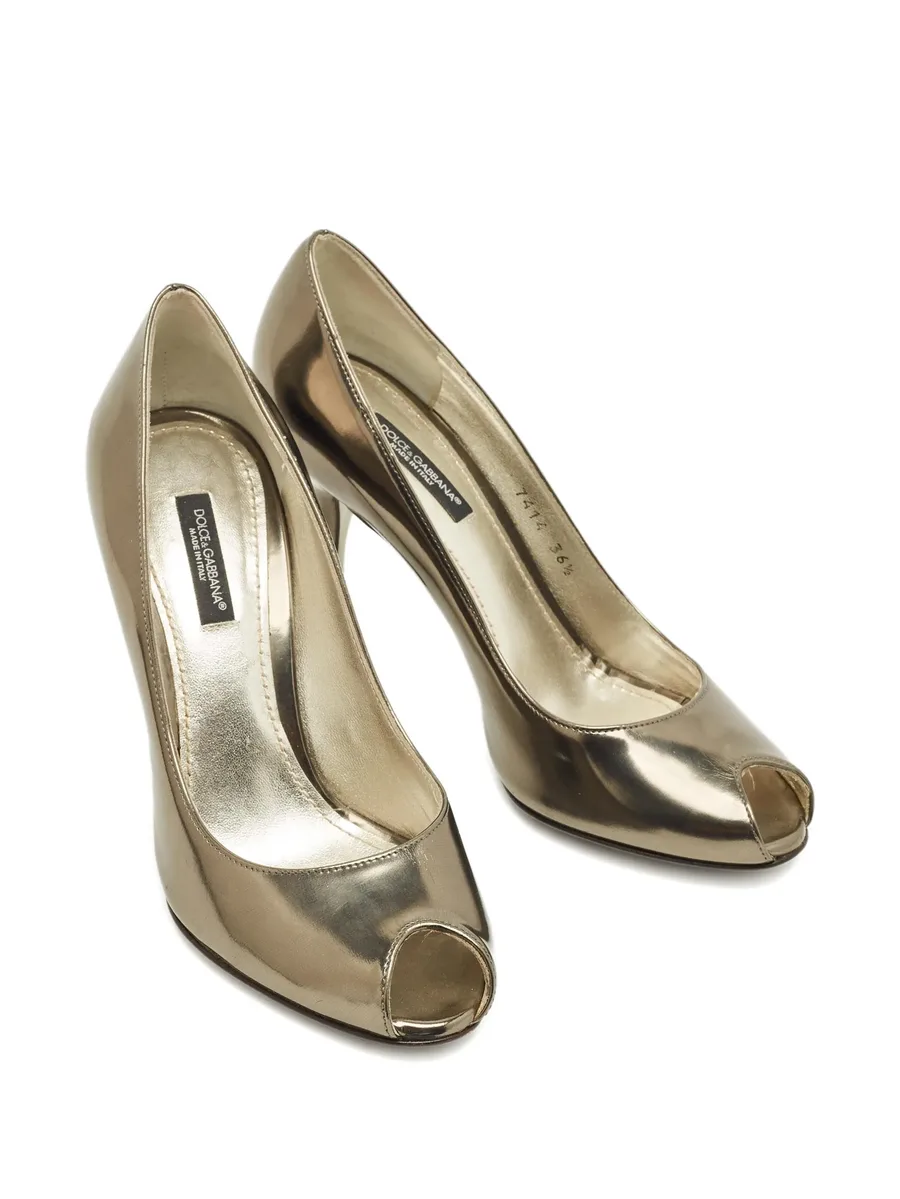 peep-toe leather pumps 3