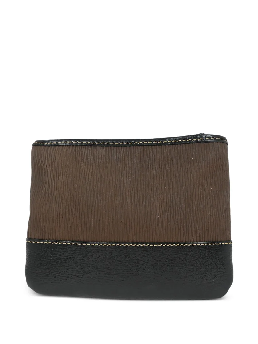 1990-2000s Velasquez two-tone leather pouch bag 4