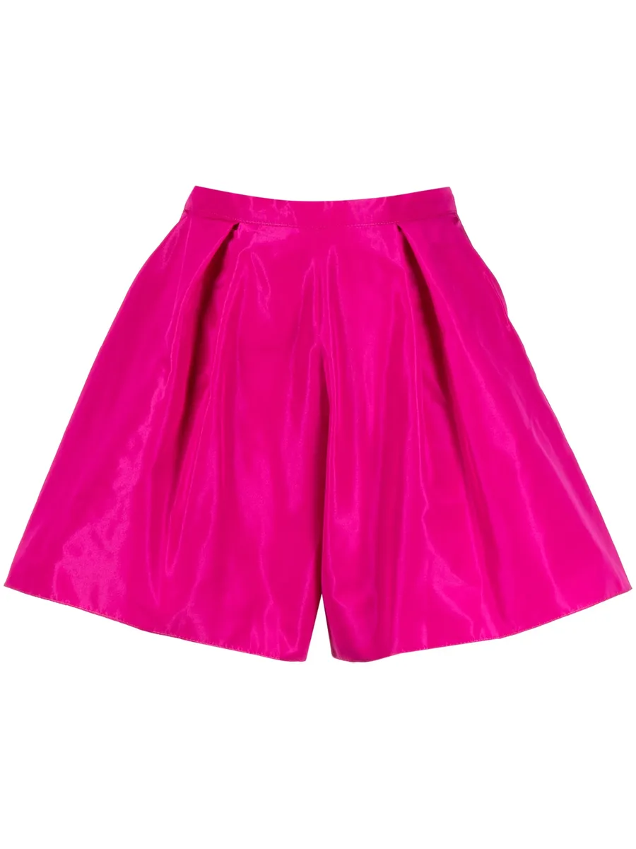 satin-finish high-waisted shorts 1