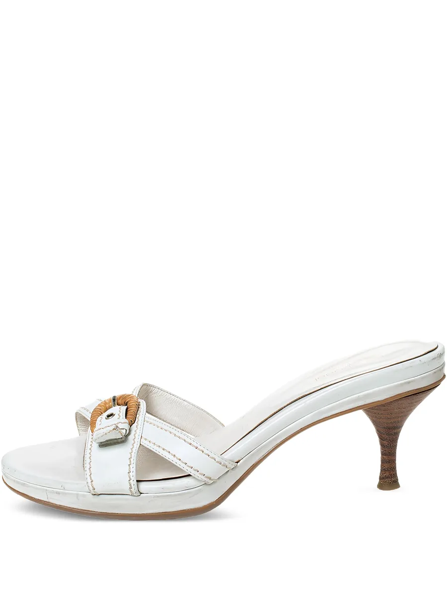 Pre-Owned 70mm leather heeled sandals 1