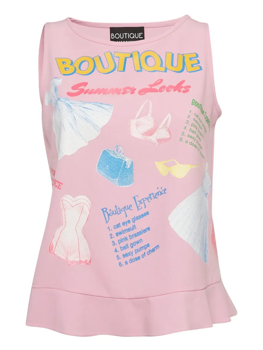 graphic-print peplum tank top 2