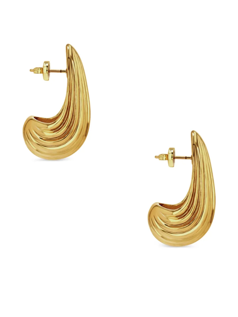 серьги Ribbed Drop 5
