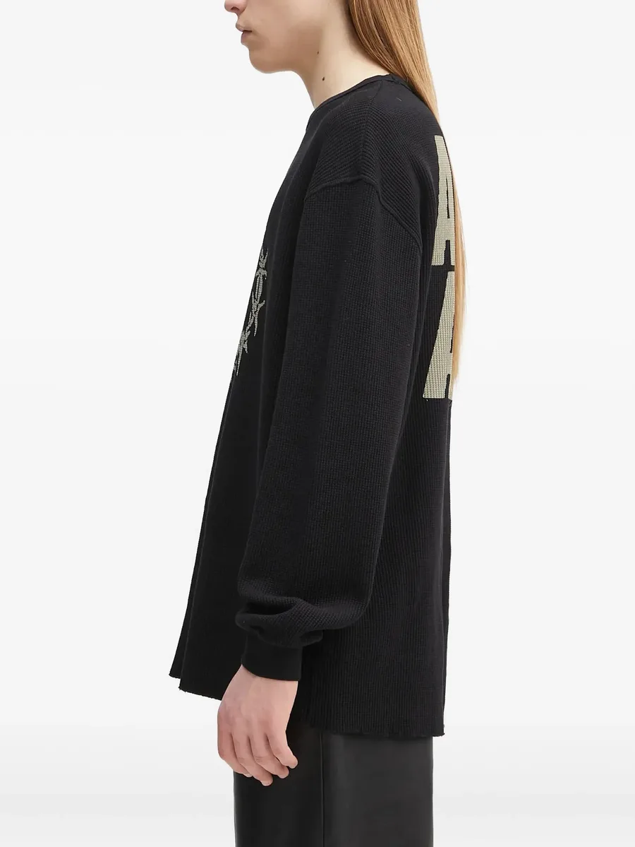 фактурная футболка с длинными рукавами 5