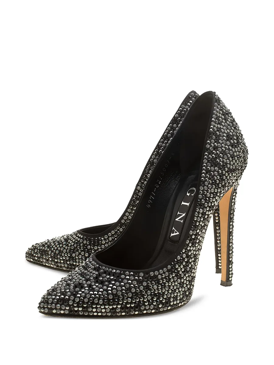 125mm crystal pointed-toe pumps 4