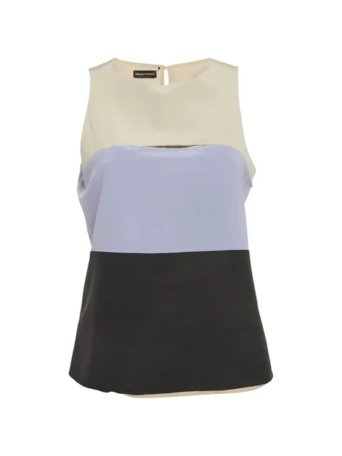 striped sleeveless top
