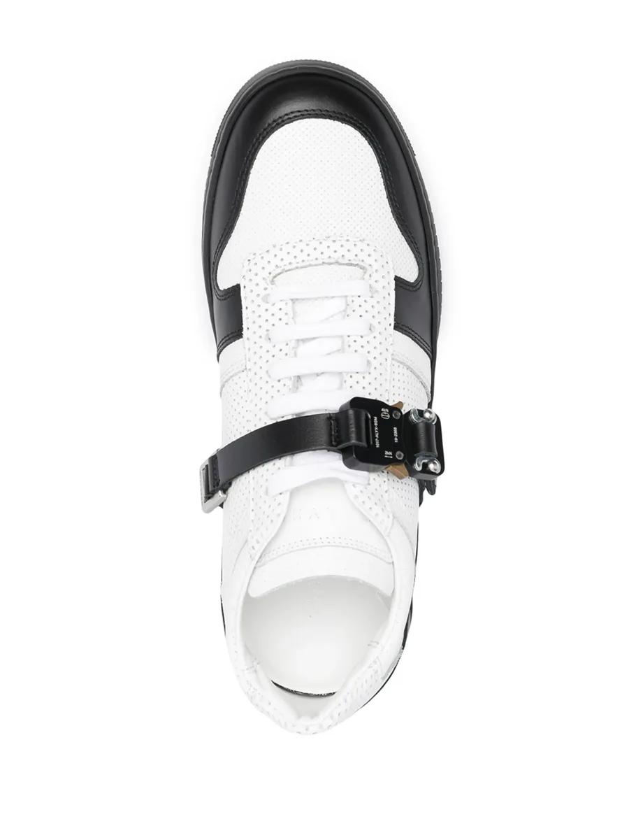colour block buckle strap sneakers 7