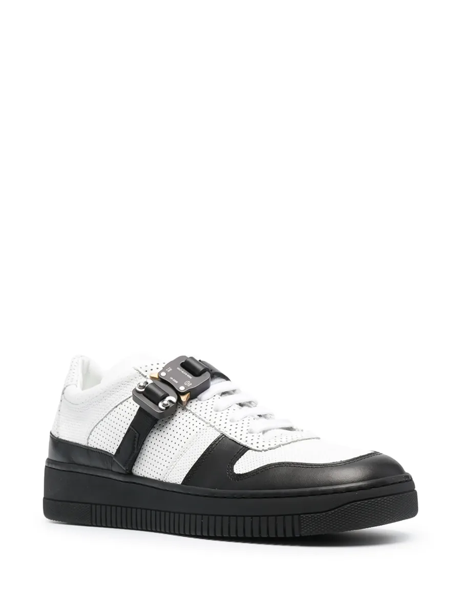 colour block buckle strap sneakers 3