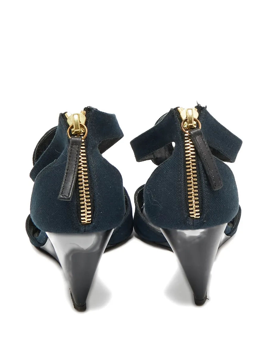 Pre-owned 90mm wedge sandals 5