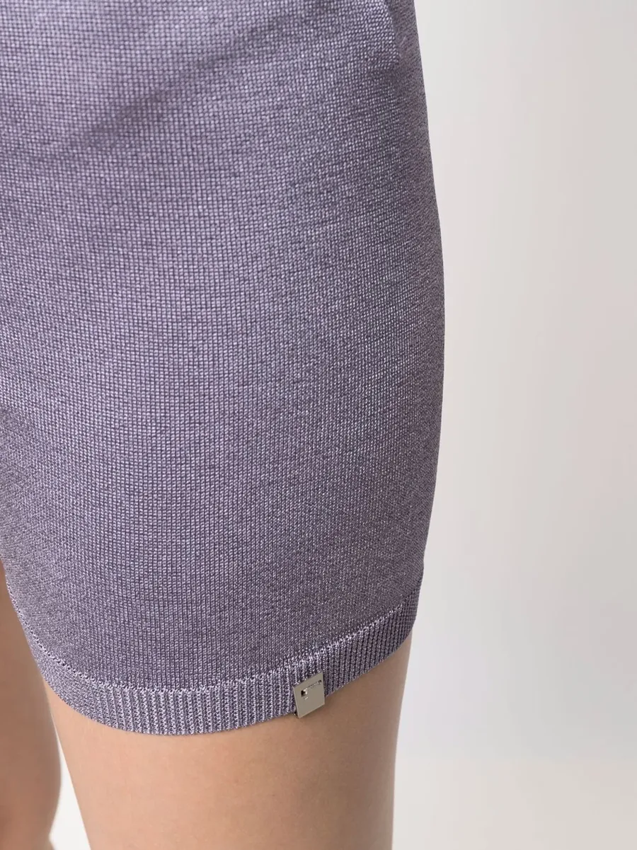 metallic-thread knitted shorts 9