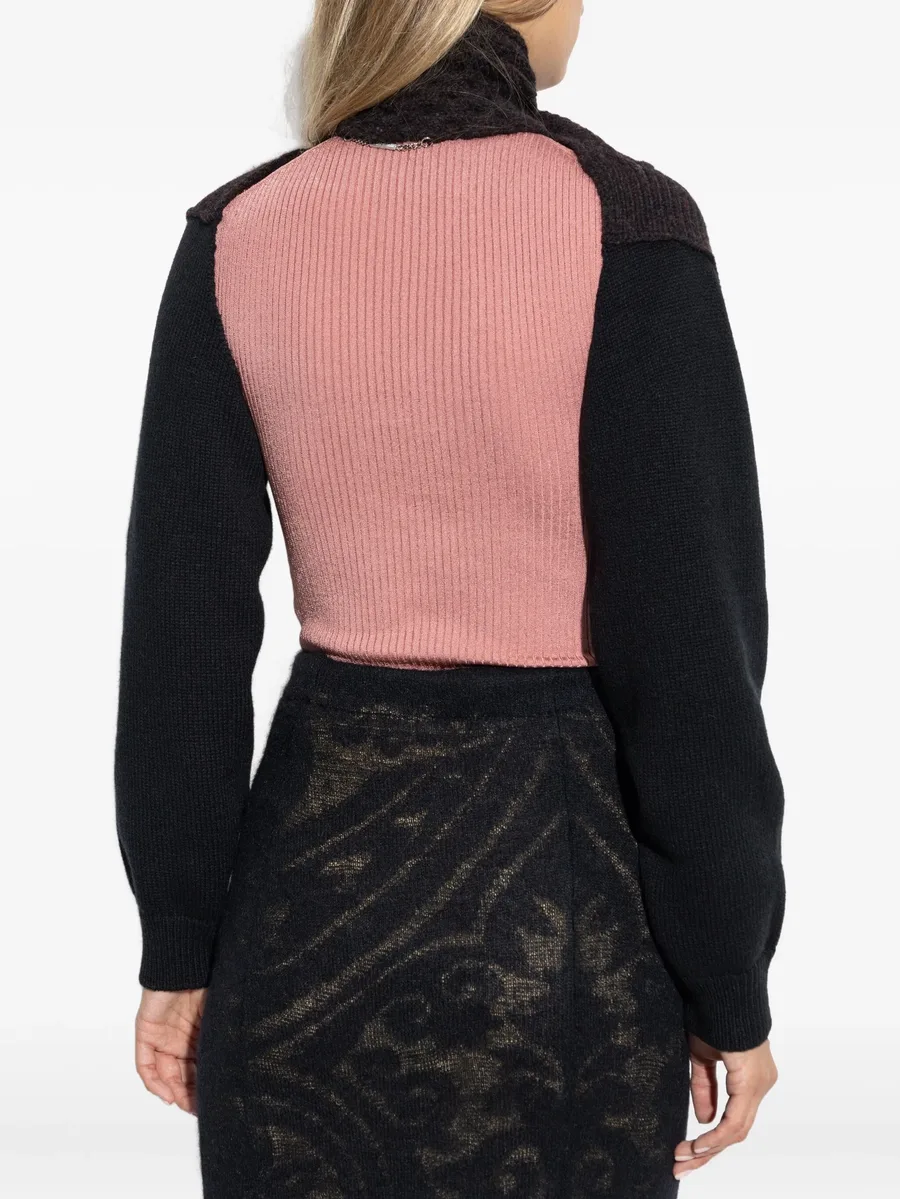 cable-knit turtleneck sweater 8