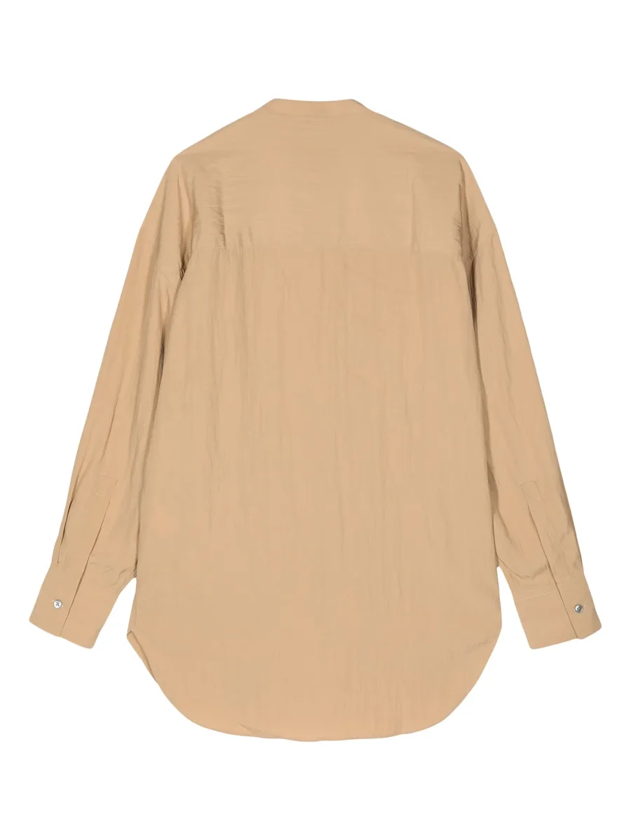 long-sleeve band-collar blouse 3
