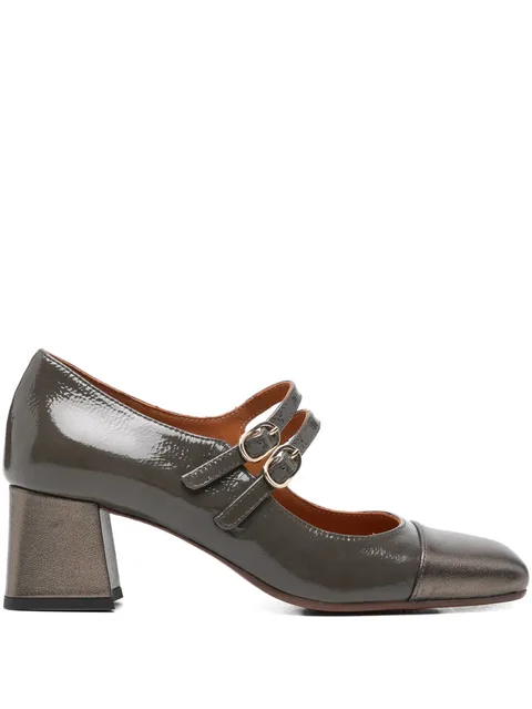 buckle-strap heeled pumps