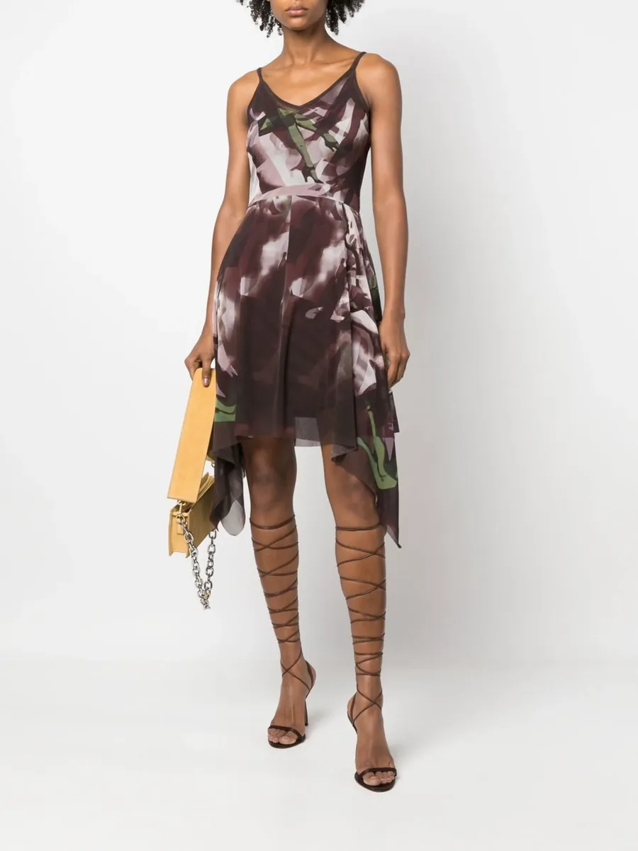 платье 1990-х годов с абстрактным принтом 4