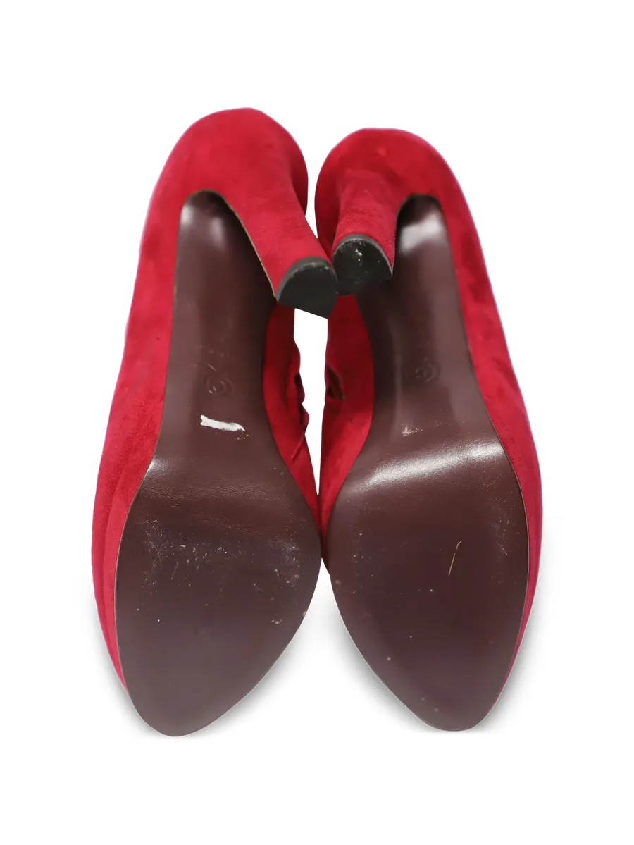 suede platform ankle boots 10
