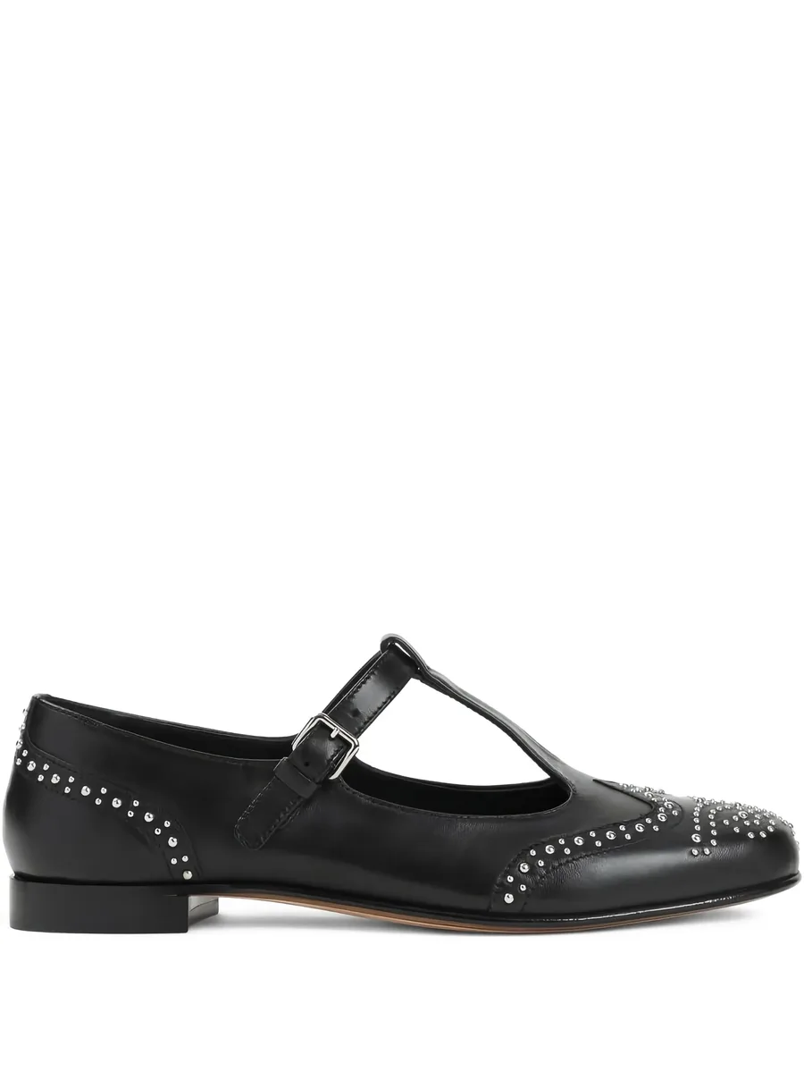 T-bar studded flat pumps 2