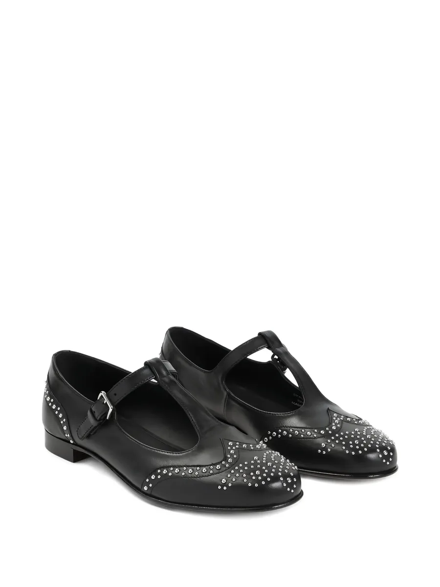 T-bar studded flat pumps 4