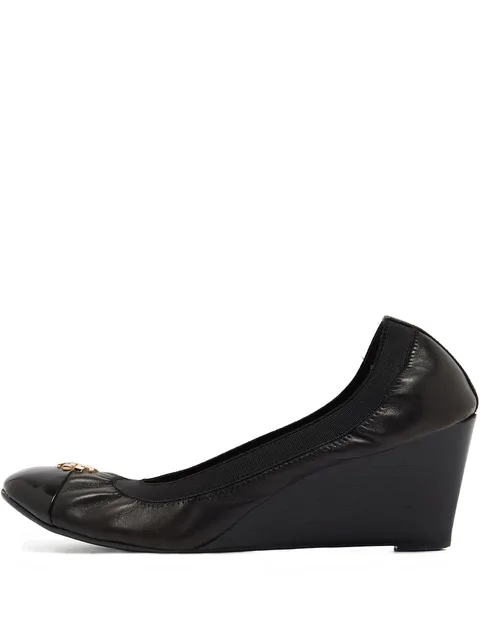 pre-owned 75mm Jolie wedge pumps