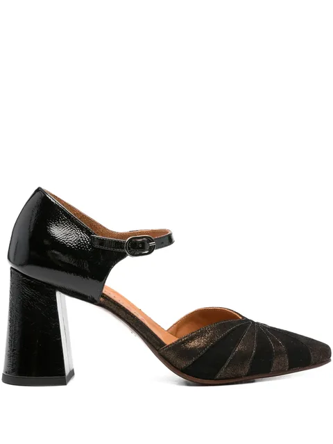 51mm panelled-leather pumps