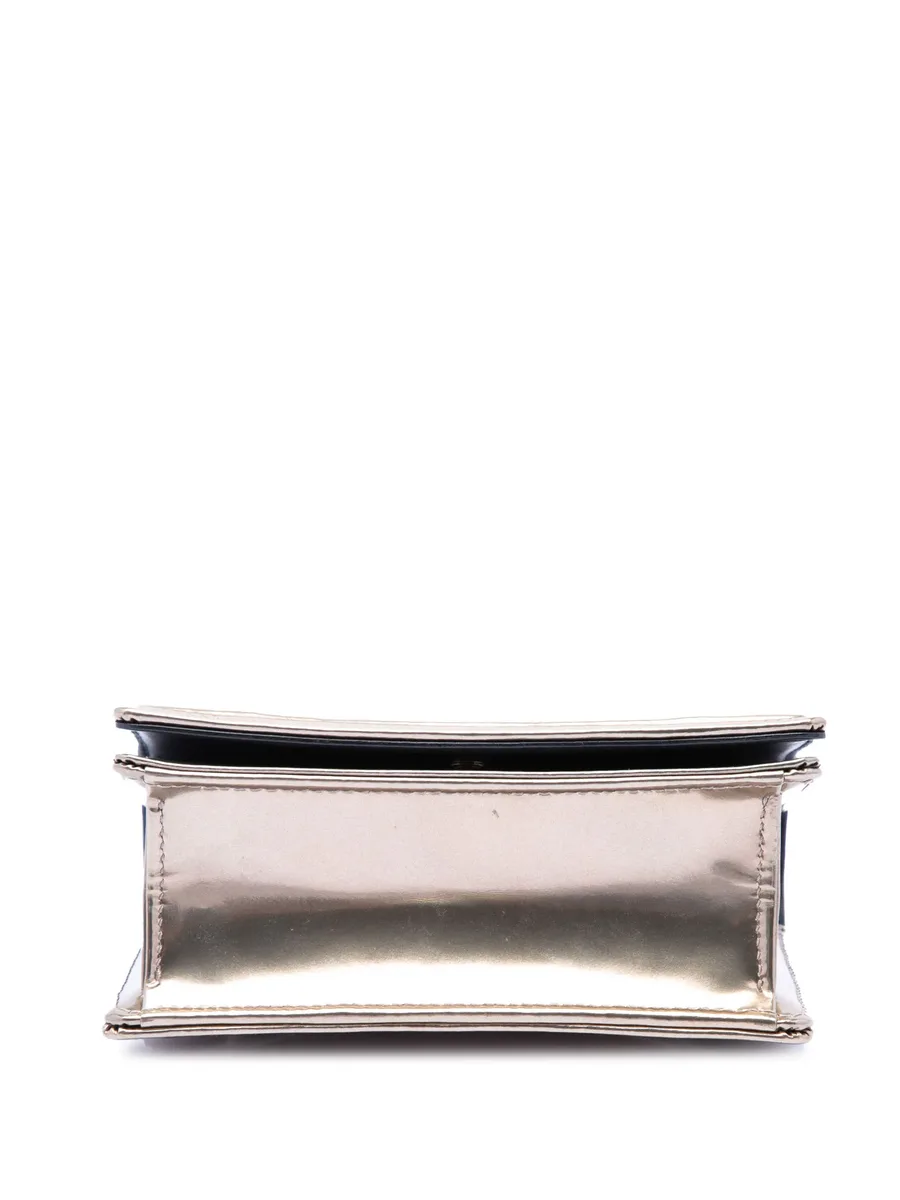 сумка через плечо Metallic Patent Microcannage Diorama Wallet on Chain (2016 год) 7
