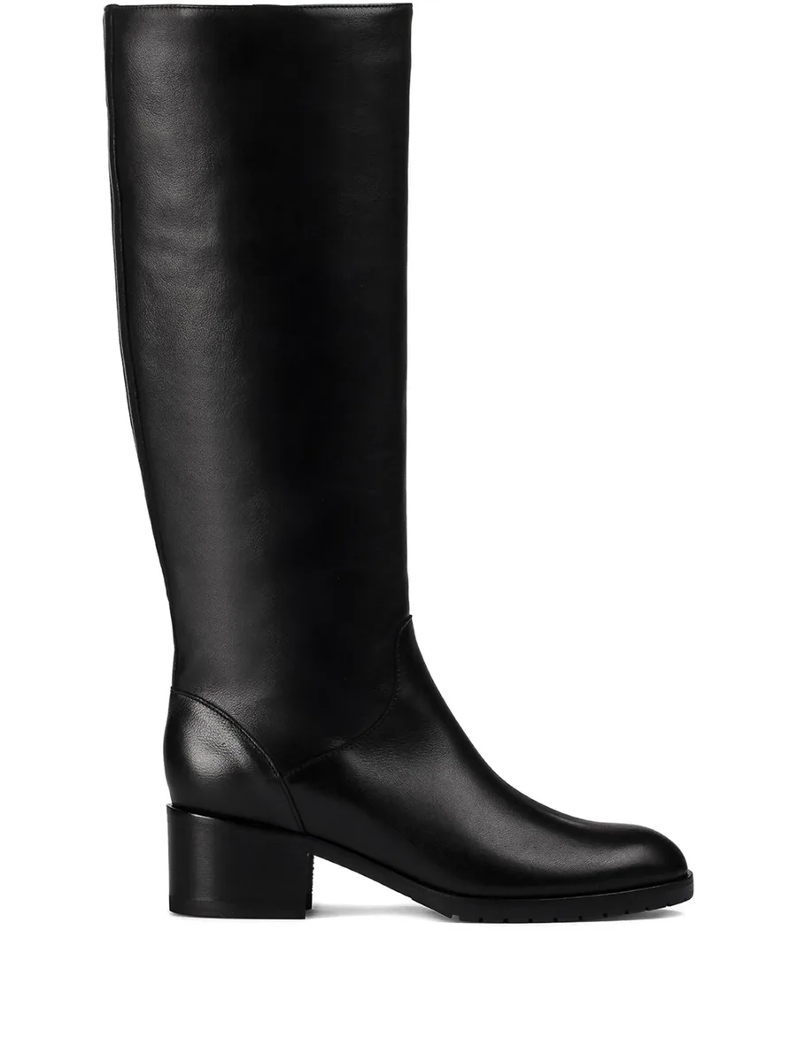 block-heel leather boots 1