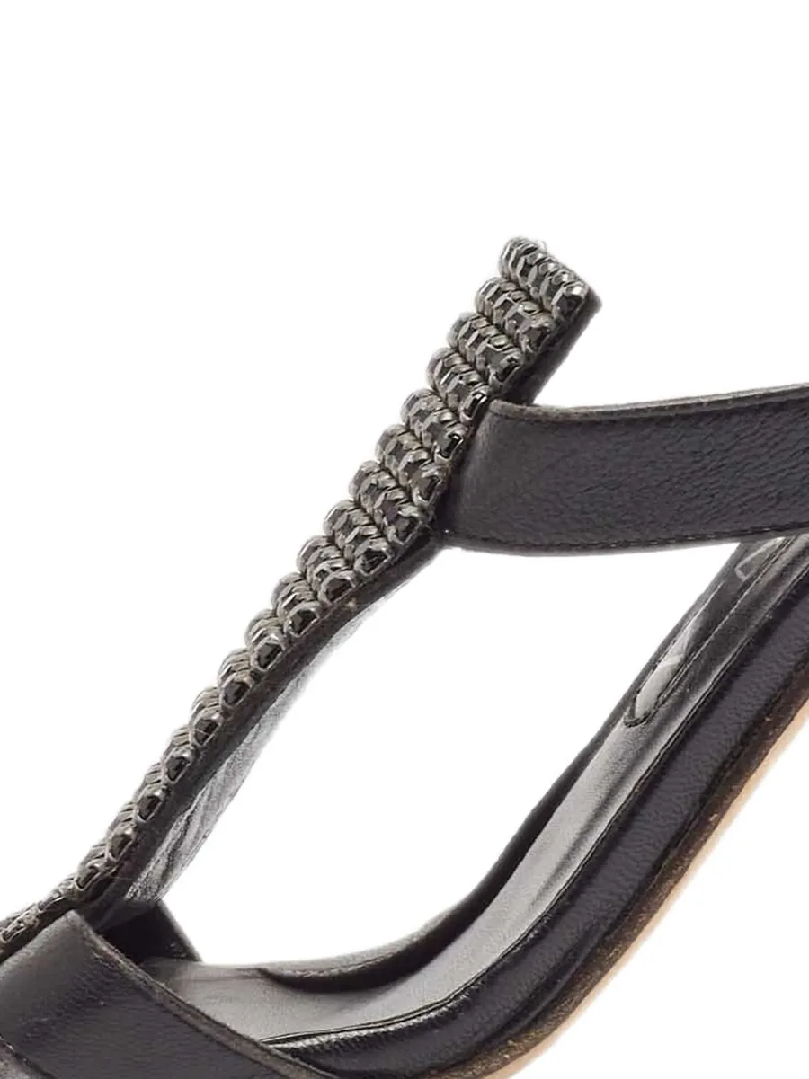 105mm embellished leather sandals 4