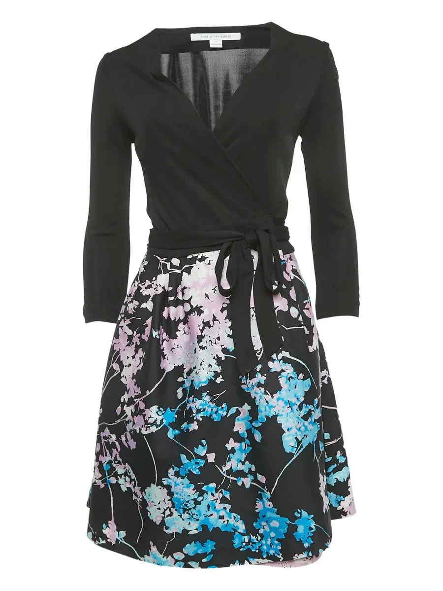 платье с запахом и цветочным принтом 2