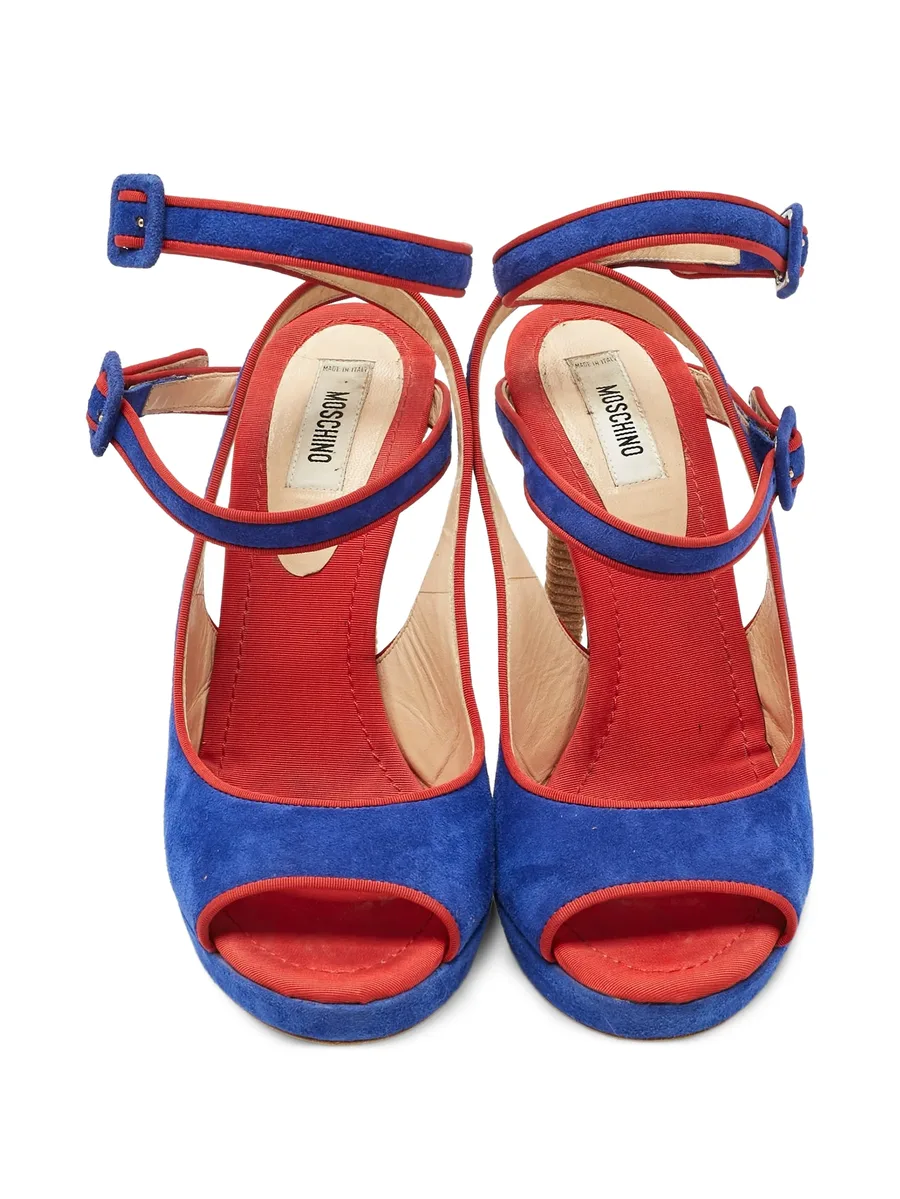 buckle suede sandals 6