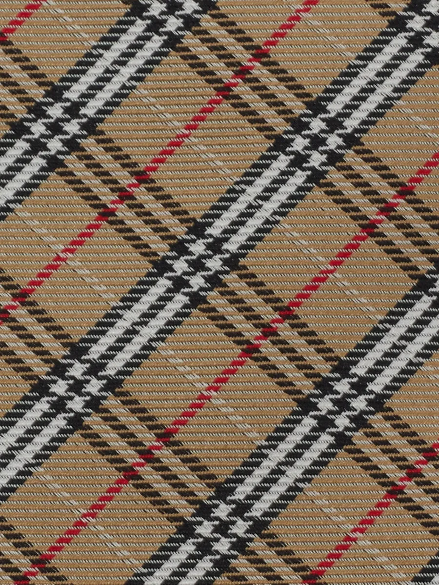 Check pattern silk tie 2