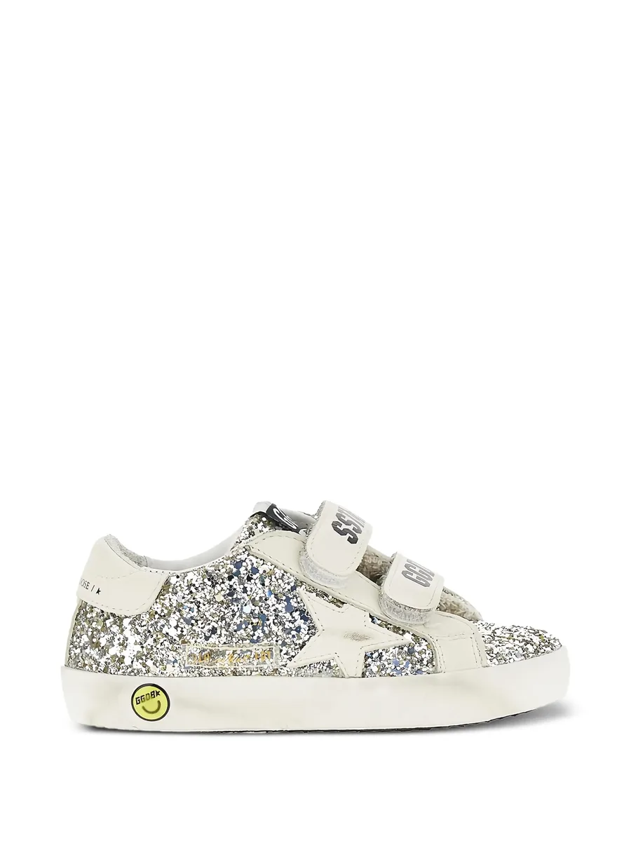 Old School glittered touch-strap sneakers 1