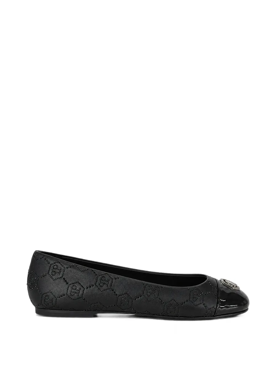nappa leather ballerina flats monogram strass 1