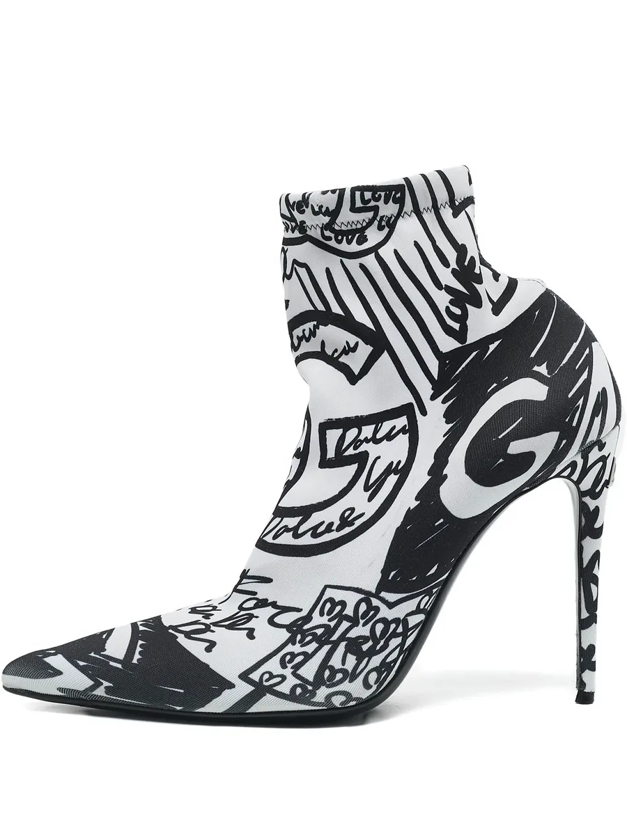 105mm graffiti-print pumps 2