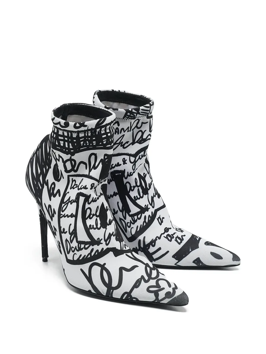 105mm graffiti-print pumps 3