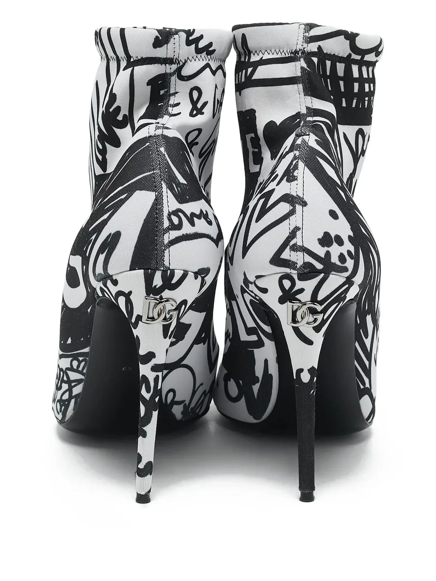 105mm graffiti-print pumps 6