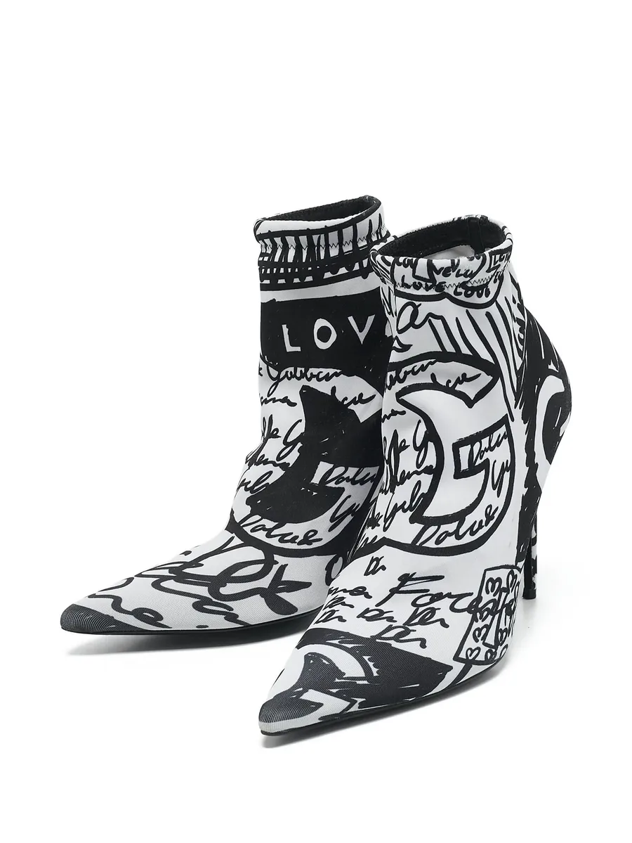 105mm graffiti-print pumps 9