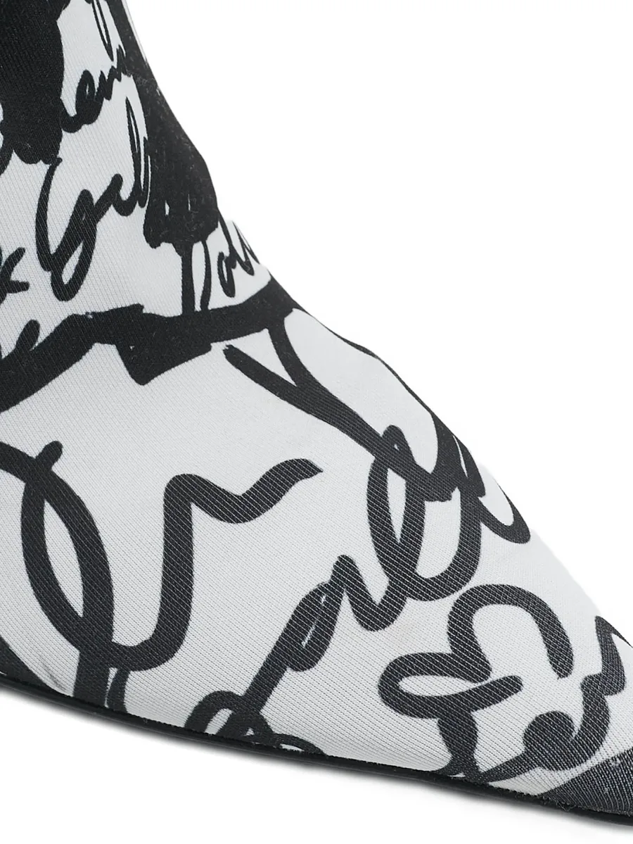 105mm graffiti-print pumps 12
