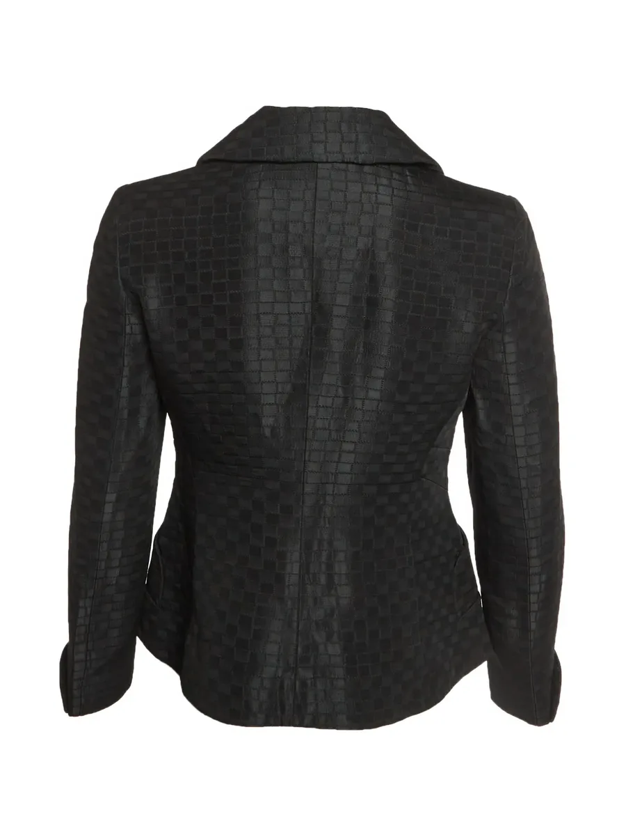 jacquard single-breasted blazer 3