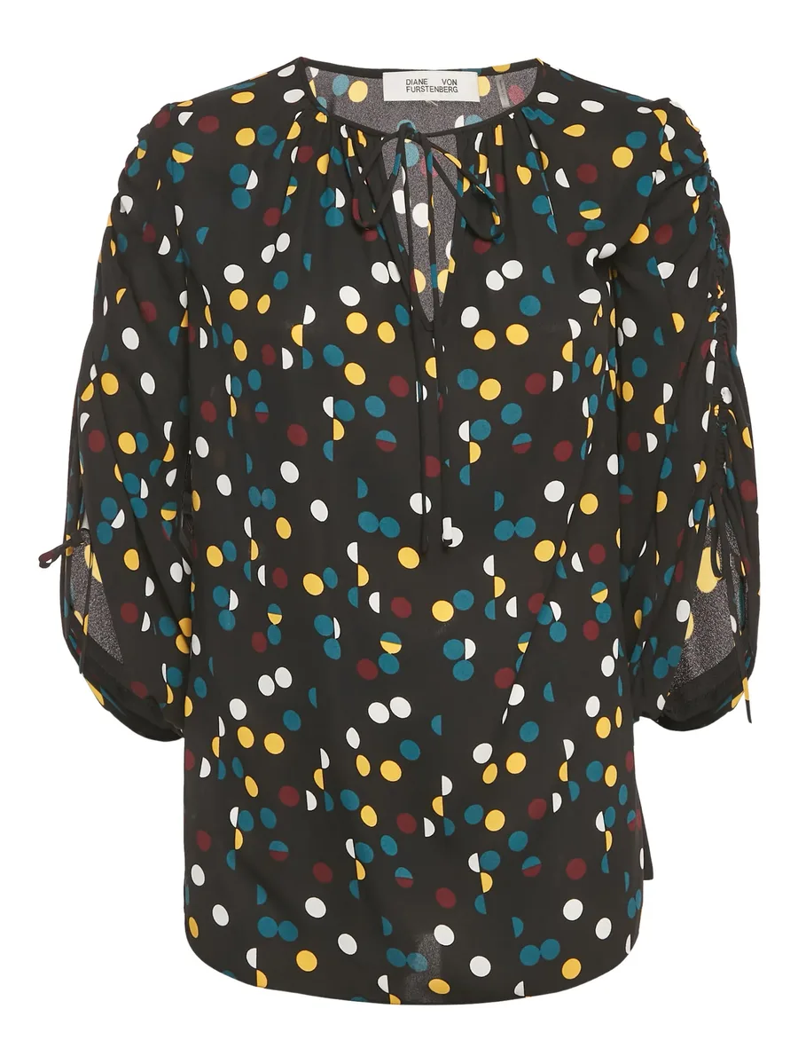 polka dot-pattern blouse 2