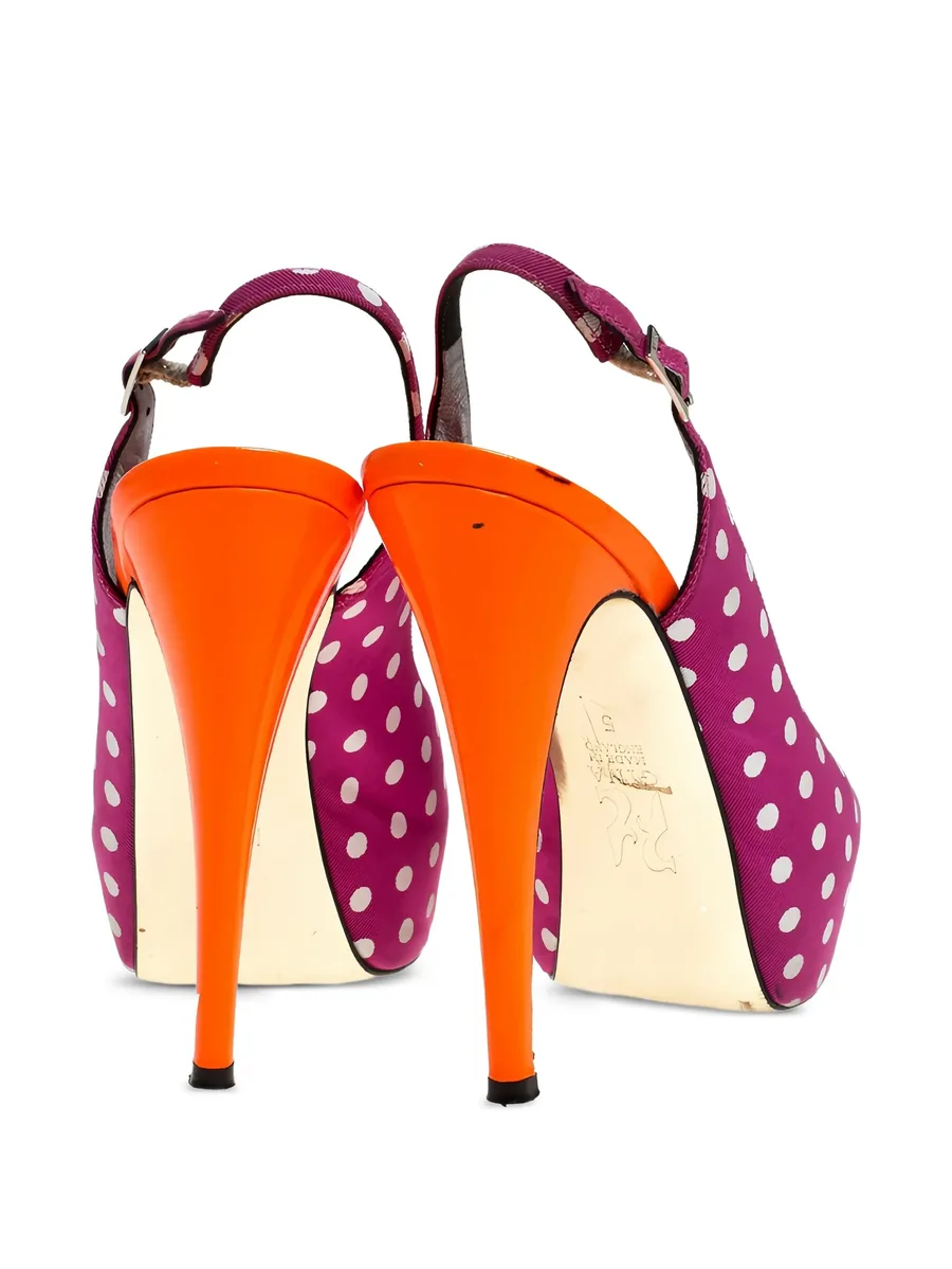 Pre-Owned 130mm leather heeled sandals 5