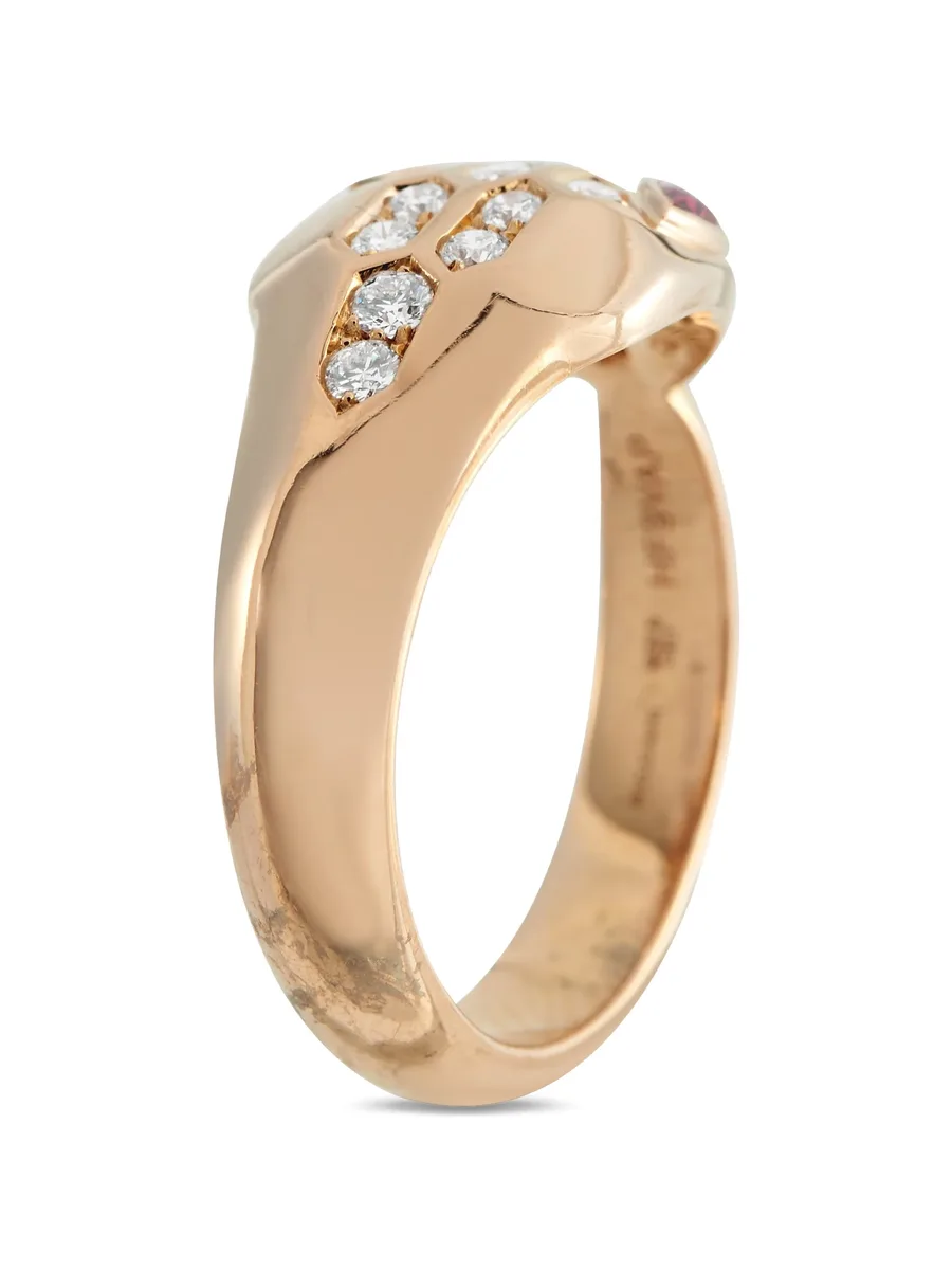 Serpenti Seduttori diamond and tourmaline ring 2