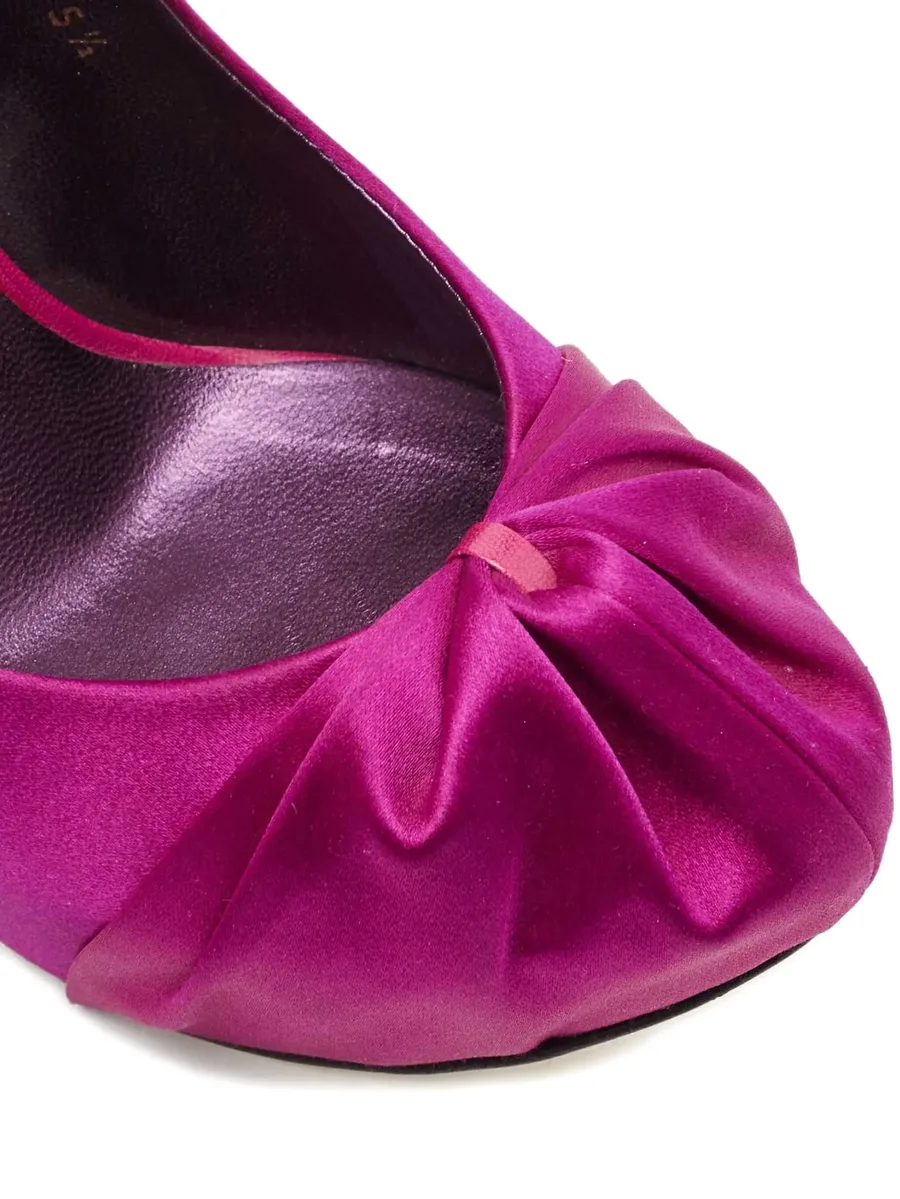 125mm satin-finish heeled pumps 12