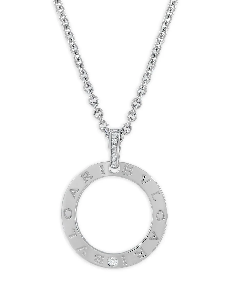 18k white gold diamond pendant necklace 2