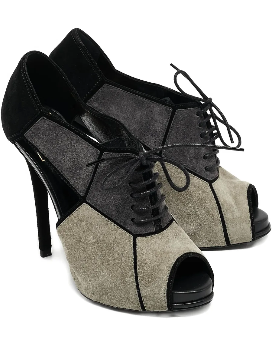panelled lace-up boots 1