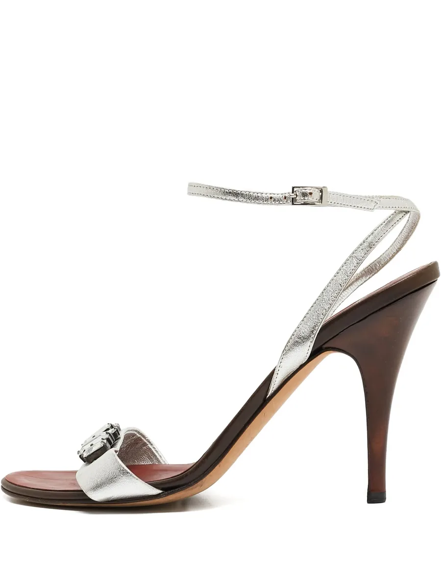 pre-owned crystal-embellished sandals 1