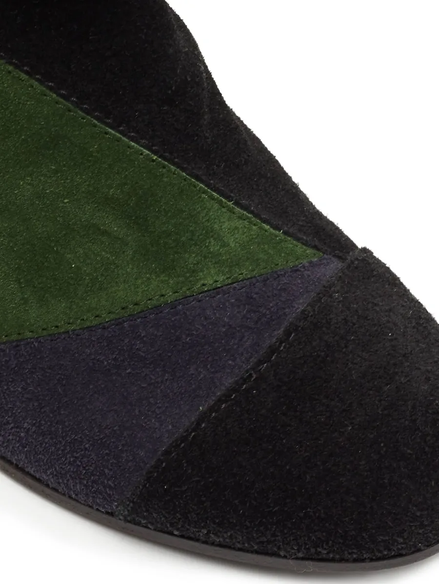 pre-owned 70mm patchwork boots 12